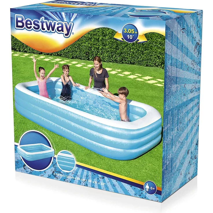 Bestway 'Family Pool Deluxe', 305 x 183 x 56 cm, ab 6 Jahren, stabile Konstruktion – Bild 3