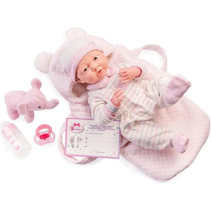 JC TOYS 18791 La Newborn Babypuppe, Babyrosa