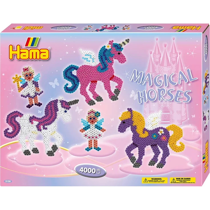 Hama 3138 - Geschenkpackung Zauberhafte Pferde, ca. 4000 Bügelperlen, 2 Stiftplatten und Zubehör - Preisvergleich – Bild 9