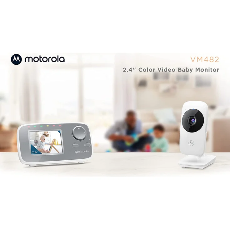 Motorola Nursery VM482 - Babyphone mit Kamera - 2. 4 Zoll Farbdisplay - Infrarot Nachtsicht - Digitaler Zoom - Temperatur - Weiß – Bild 9