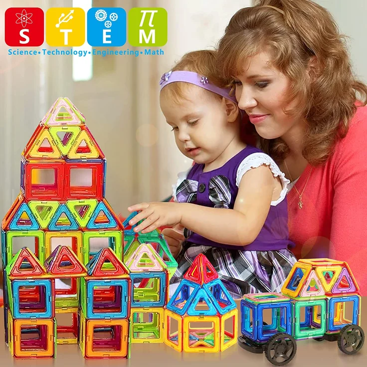 Magnetische Bausteine Spielzeug ab 3 4 5 6 Jahre alte Mädchen Junge Spielzeug für Kinder im Alter von 3 - 6 Jungen Mädchen Weihnachten Geburtstagsgeschenke – Bild 3