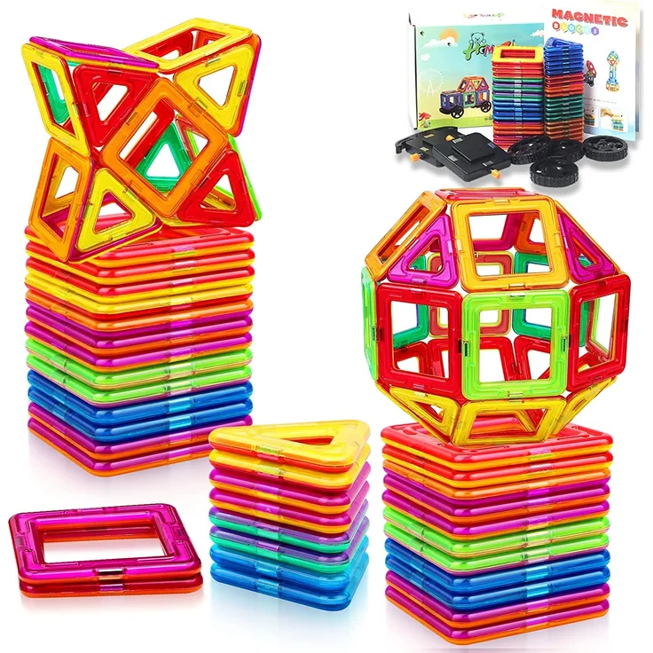 Magnetische Bausteine Spielzeug ab 3 4 5 6 Jahre alte Mädchen Junge Spielzeug für Kinder im Alter von 3 - 6 Jungen Mädchen Weihnachten Geburtstagsgeschenke – Bild 1