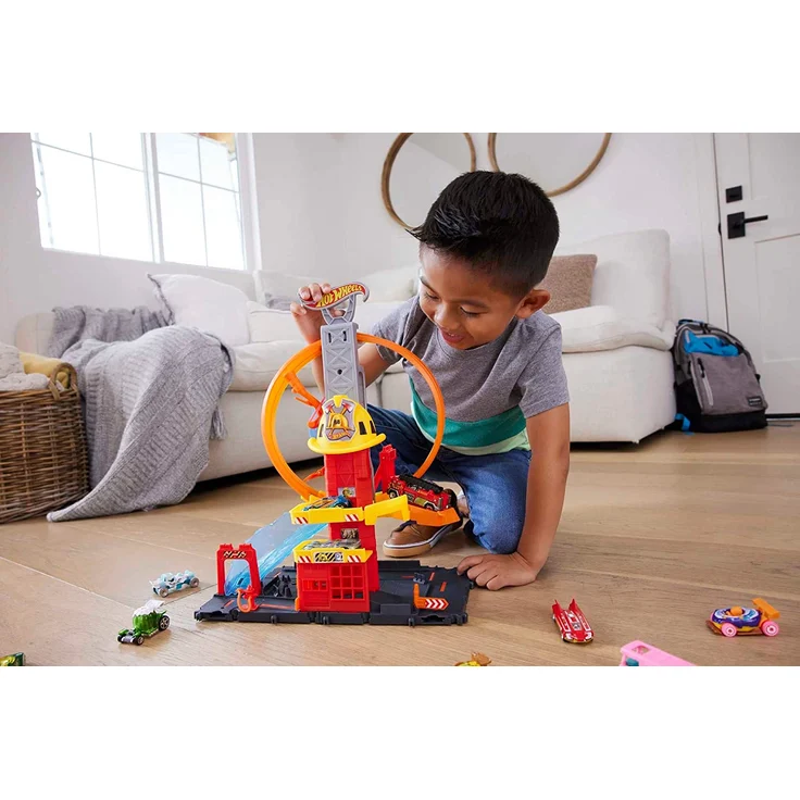 Hot Wheels City Super Fire Station Feuerwache 4 Jahr(e) Mehrfarbig Kunststoff – Bild 2