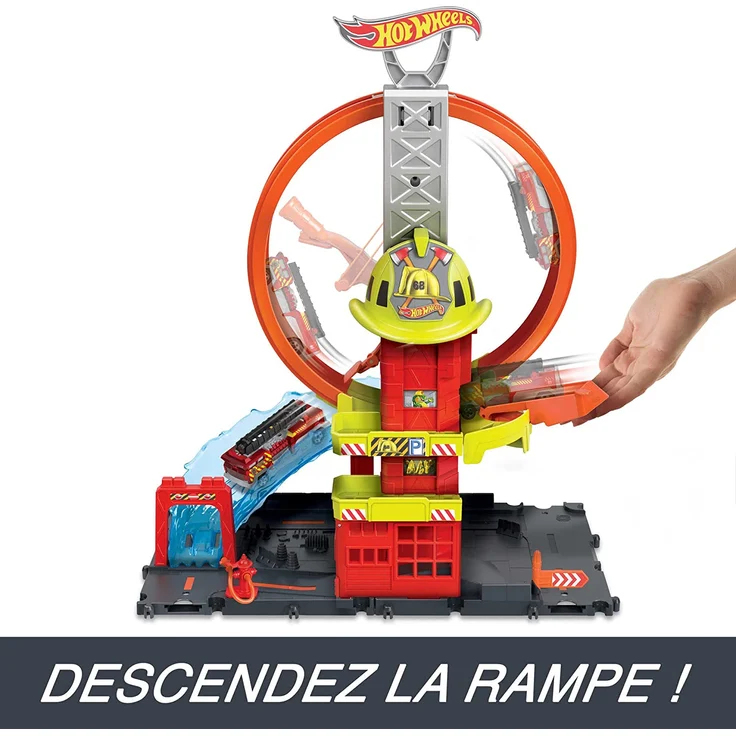 Hot Wheels City Super Fire Station Feuerwache 4 Jahr(e) Mehrfarbig Kunststoff – Bild 5