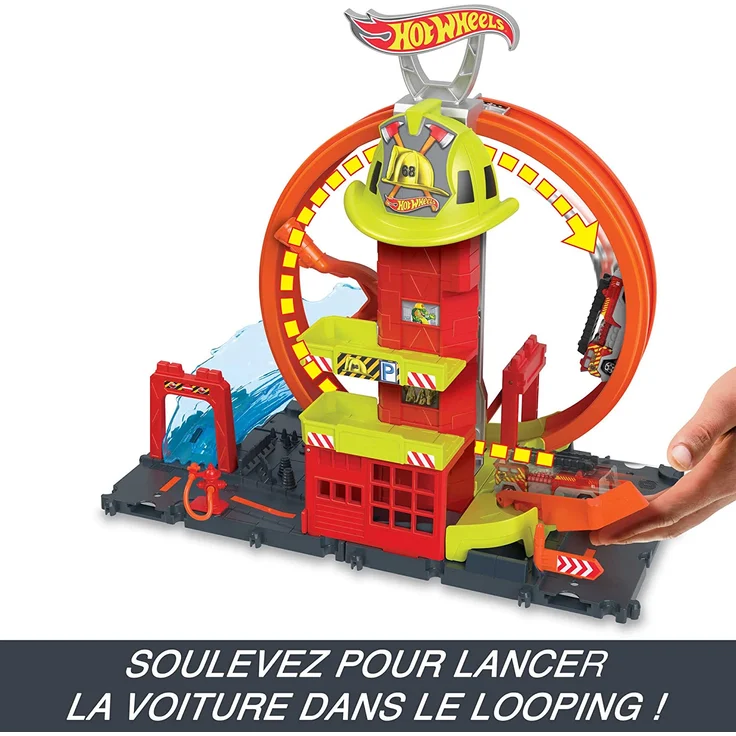 Hot Wheels City Super Fire Station Feuerwache 4 Jahr(e) Mehrfarbig Kunststoff – Bild 3