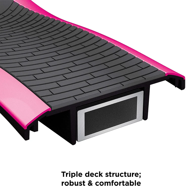 Globber Flow Foldable Tretroller, faltbar, Unisex, 473-114, schwarz/rosa, Réglable en Hauteur – Bild 9