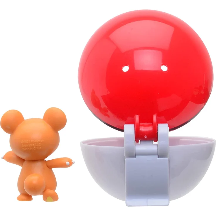 Spielfigur mit Pokeball zur Auswahl | Pokemon | Clip N Go | Action-Figuren Teddiursa – Bild 4