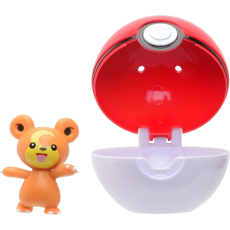 Spielfigur mit Pokeball zur Auswahl | Pokemon | Clip N Go | Action-Figuren Teddiursa – Bild 3