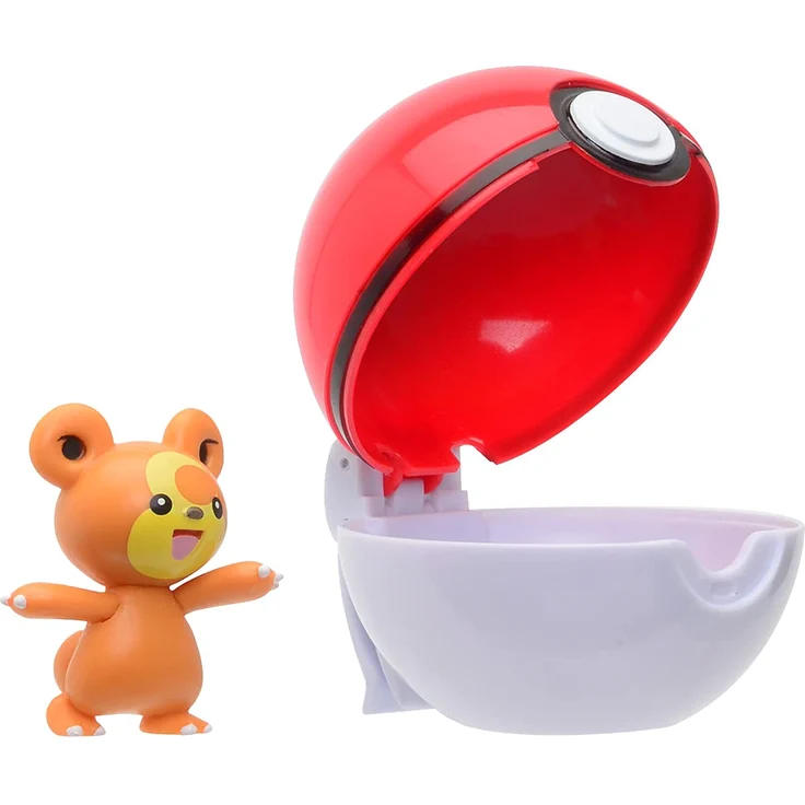 Spielfigur mit Pokeball zur Auswahl | Pokemon | Clip N Go | Action-Figuren Teddiursa – Bild 2