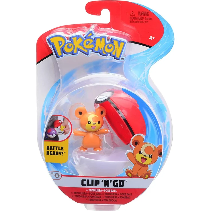 Spielfigur mit Pokeball zur Auswahl | Pokemon | Clip N Go | Action-Figuren Teddiursa – Bild 5