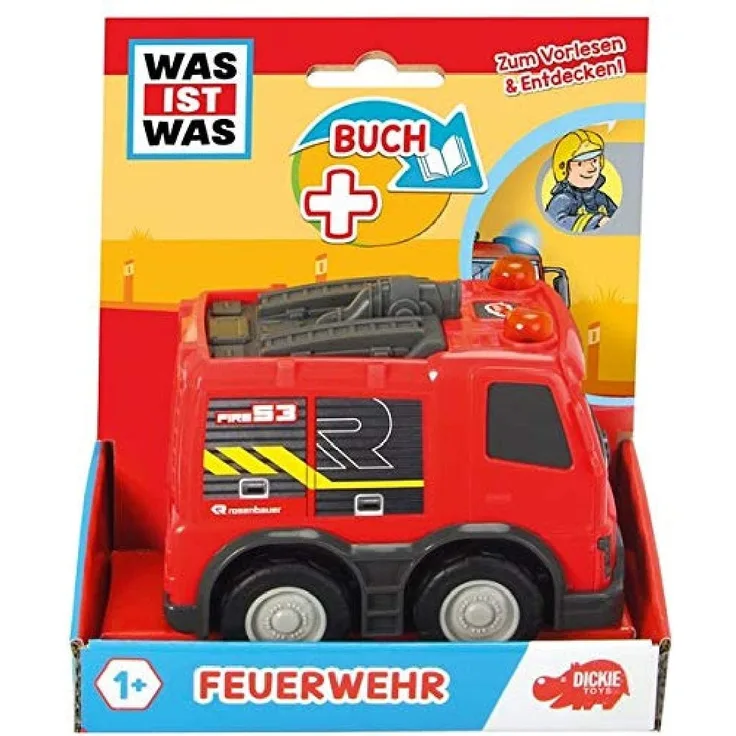 Tessloff 'WAS IST WAS' Dickie Toys Feuerwehr, Set Fahrzeug + Buch