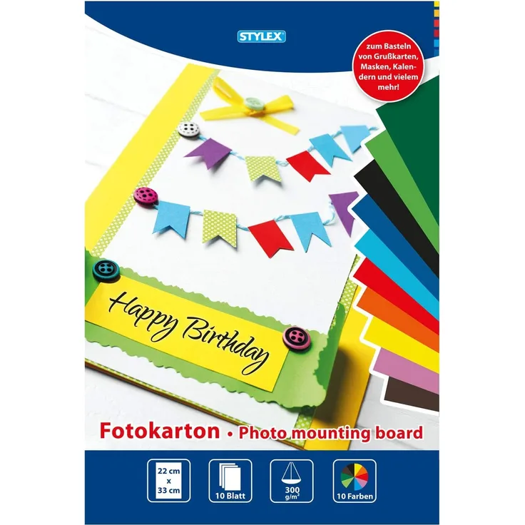 Stylex Fotokarton-Block 22x33cm 10 Blatt
