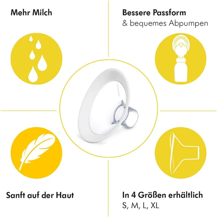 Medela PersonalFit Flex Brusthauben, innovative Flex Technologie für mehr Milch und Komfort, 2 Stück, Gr. L, 27mm – Bild 2