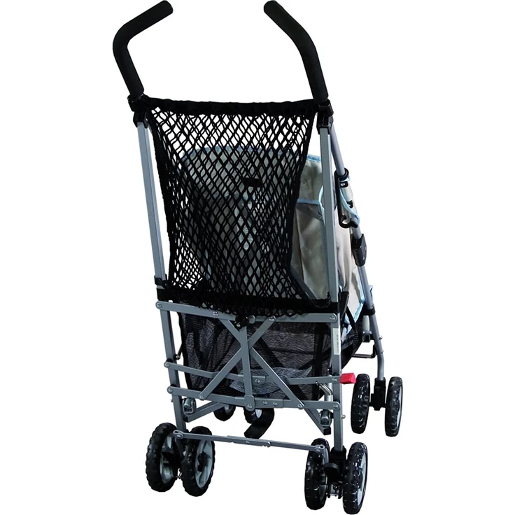 sunnybaby 19267 - Einkaufsnetz, Universalnetz für Kinderwagen & Buggys | mit Knebelverschluss - Farbe: SCHWARZ | Qualität: MADE in GERMANY