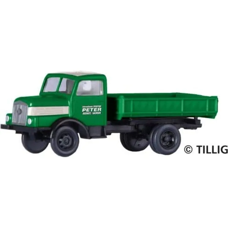 Tillig 19070 LKW H3A Kipper „Spedition Peter“, grün, 1:120