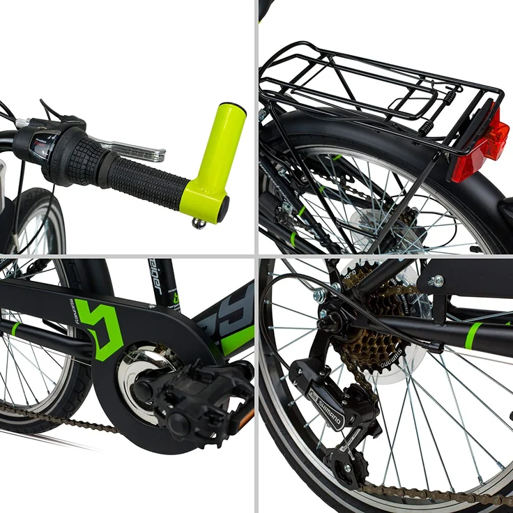 Bergsteiger Jugendfahrrad Sydney, 7 Gang Shimano Tourney RD-TY300 Schaltwerk, Kettenschaltung – Bild 8