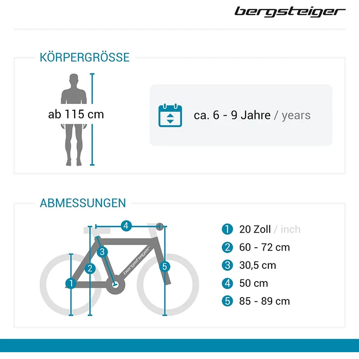 Bergsteiger Jugendfahrrad Sydney, 7 Gang Shimano Tourney RD-TY300 Schaltwerk, Kettenschaltung – Bild 2