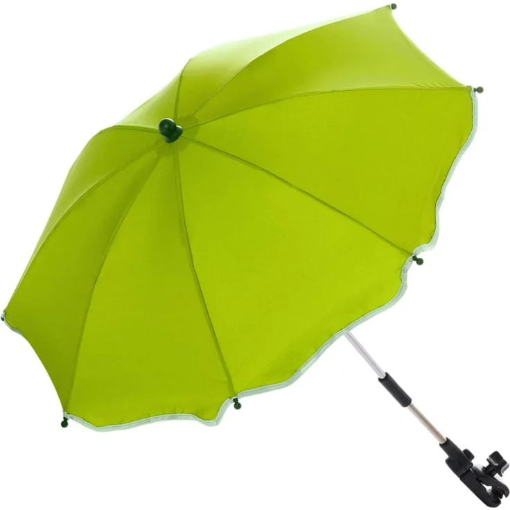 Sonnenschirm für Kinderwagen Buggy und Jogger mit UV SCHUTZ (50) Baby Kind Schirm (Kiwi-Grün)