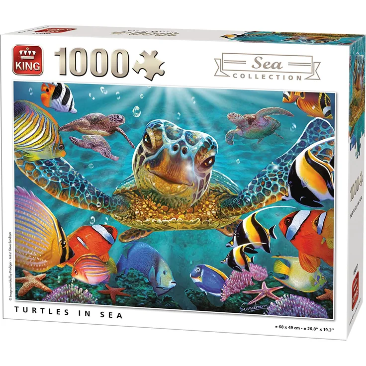 King 5617 Schildkröten im Meer Unterwasser Puzzle (1000 Teile)