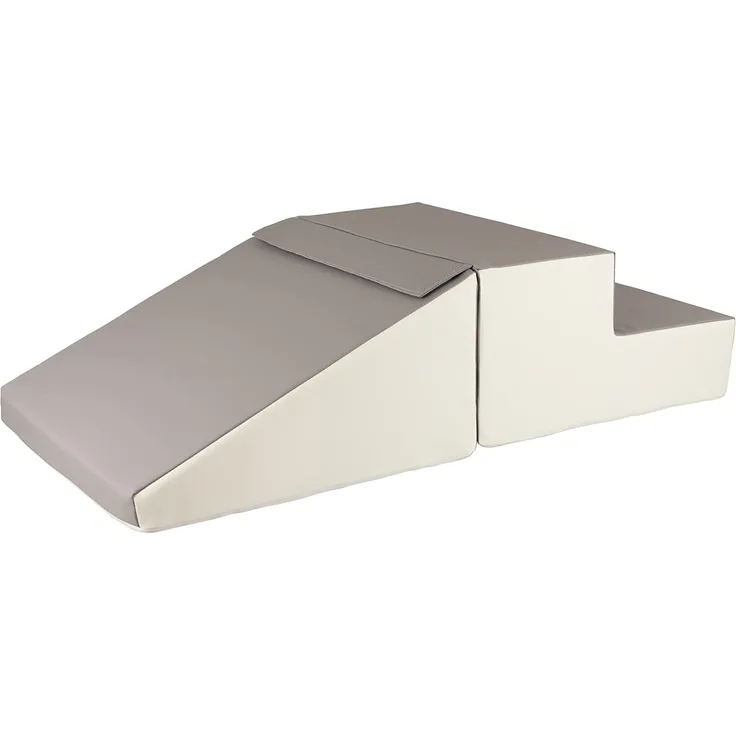 Velinda MiniRutsche-Set Großbausteine Schaumstoffbausteine Softsteine Krabbellandschaft (Farbe: weiß,grau)