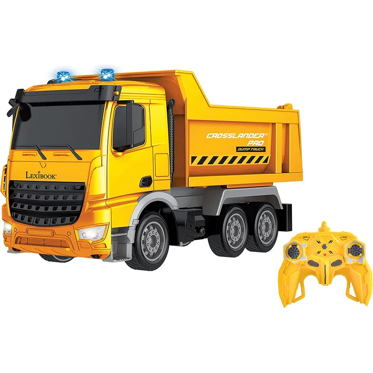 Lexibook RCP10 Crosslander pro RC Dump Truck-Ferngesteuerter Kipplaster, Lichteffekte, Kipper