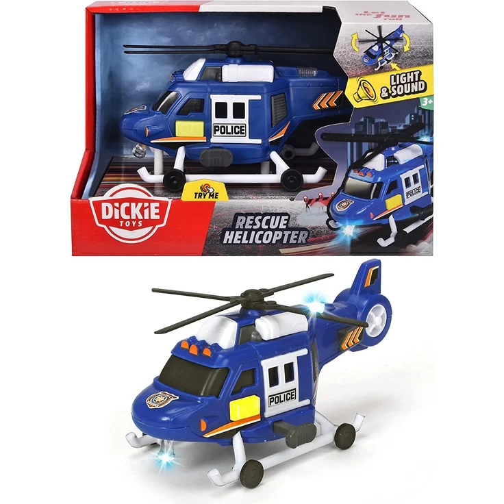 Simba 4006333036651 Dickie Action Series Helikopter 18 cm, Licht und Sound, die Flügel bewegen, Mehrfarbig – Bild 6