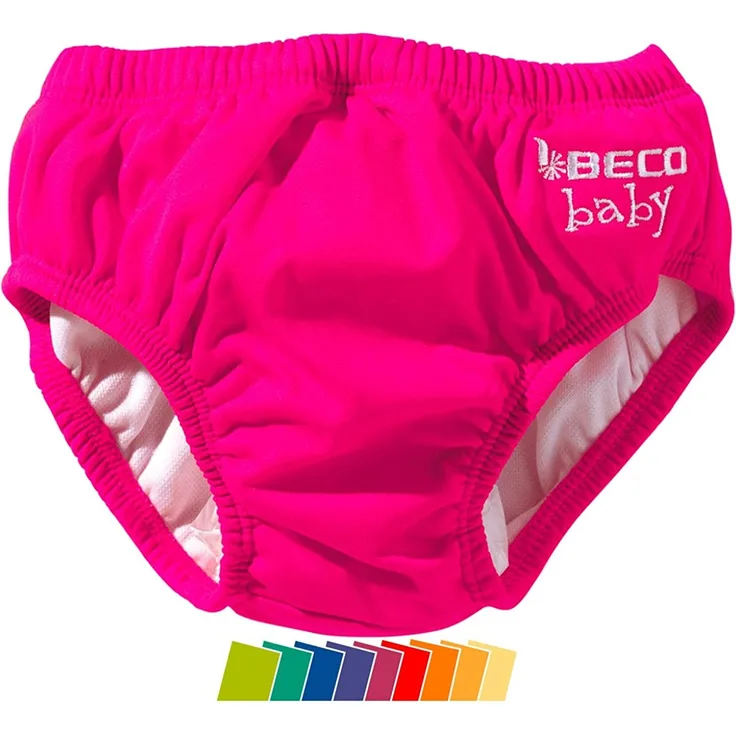 BECO Baby Aqua-Windel Slipform mit Gummibündchen, Schwimmhilfe, Größe S, Pink