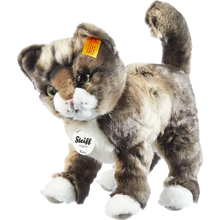 Steiff 099335 - Kitty Katze stehend, 25 cm, grau/beige – Bild 1