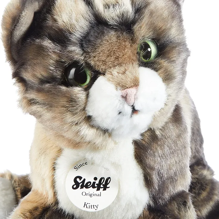 Steiff 099335 - Kitty Katze stehend, 25 cm, grau/beige – Bild 4