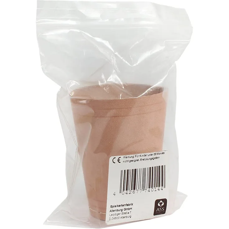 ASS Altenburger 22574014 - Lederwürfelbecher, naturfarben