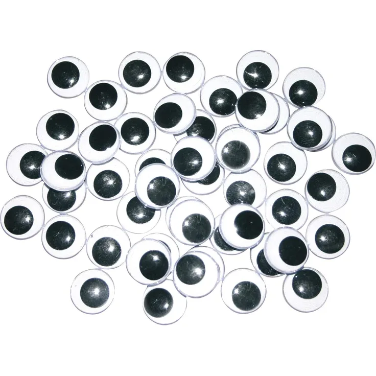 Eduplay Wackelaugen 18 mm, Schwarz/Weiß
