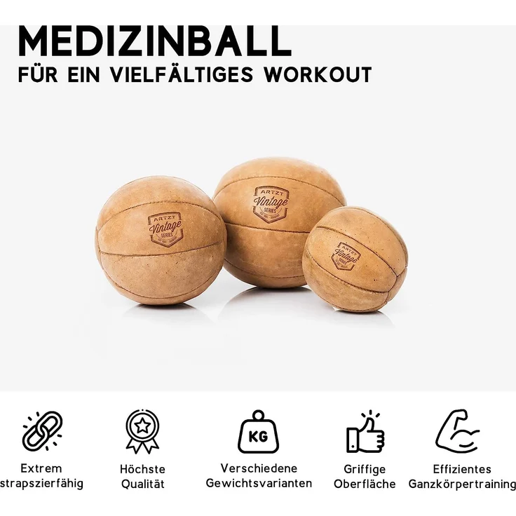 Artzt Vintage Series Medizinball 5000g – Bild 2