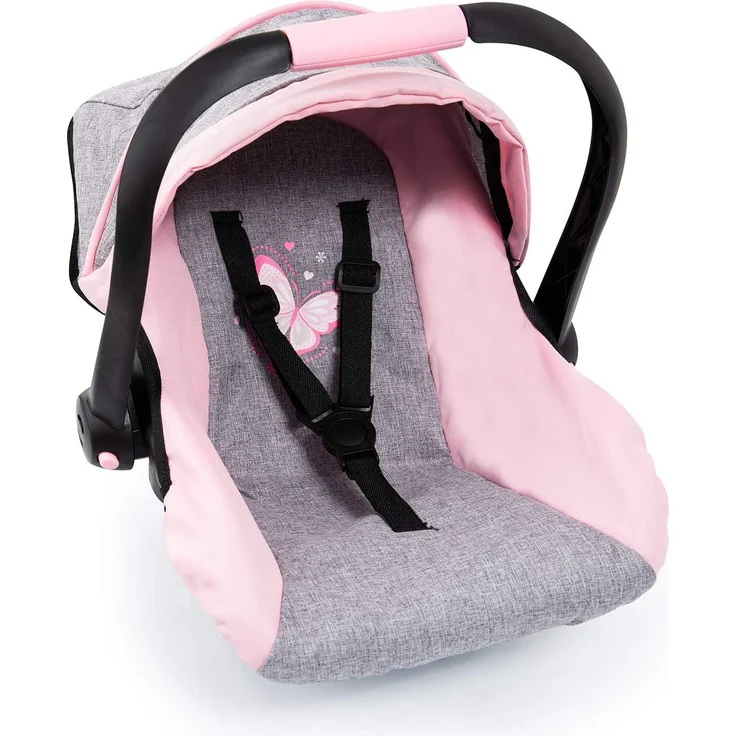 Bayer Puppenautositz mit Dach grau/rosa - Preisvergleich – Bild 3