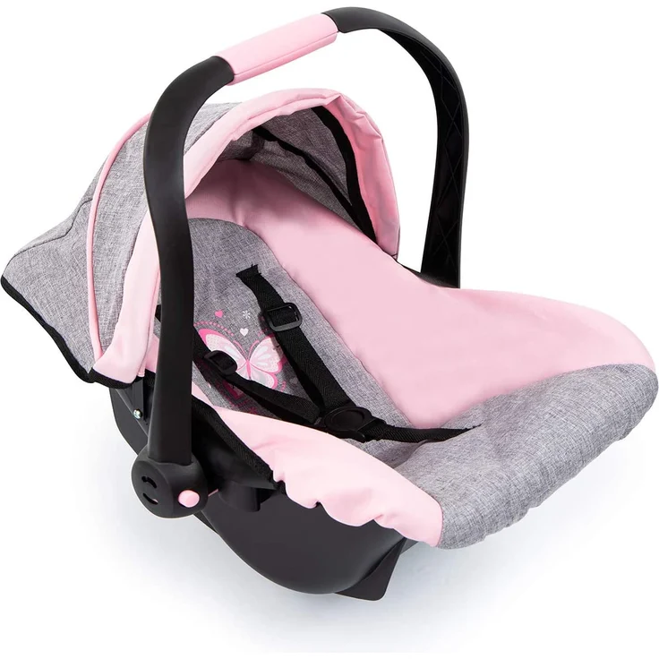 Bayer Puppenautositz mit Dach grau/rosa - Preisvergleich – Bild 8