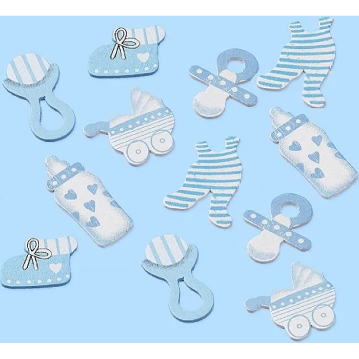 HOLZSTREUTEILE 12STK. (BABY BLAU)