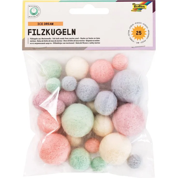 Filzkugeln ICE DREAM - 25 Stück