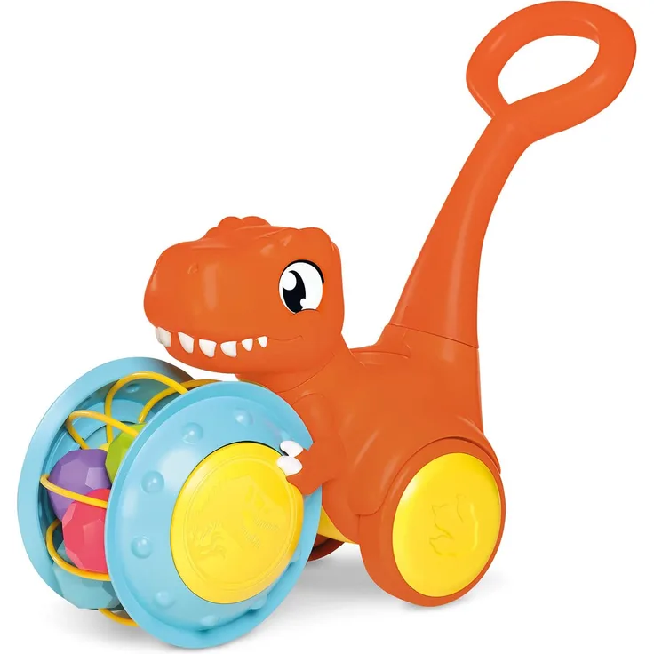 Toomies E73254 Tomy World Pic & Push T. Rex, Baby, Schiebespielzeug, Dino Kinder, Jurassic Park Spielzeug, Lernspielzeug mit Farben & Geräuschen, geeignet ab 1 Jahr, Mehrfarbig