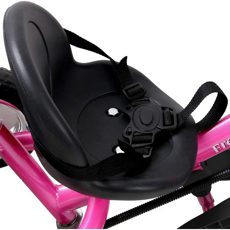 Kinder Dreirad | abnehmbare Lenkstange | Schalensitz | Sicherheitsgurt | Kinderdreirad Pink – Bild 5