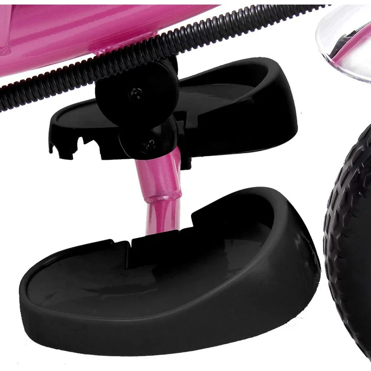 Kinder Dreirad | abnehmbare Lenkstange | Schalensitz | Sicherheitsgurt | Kinderdreirad Pink – Bild 6