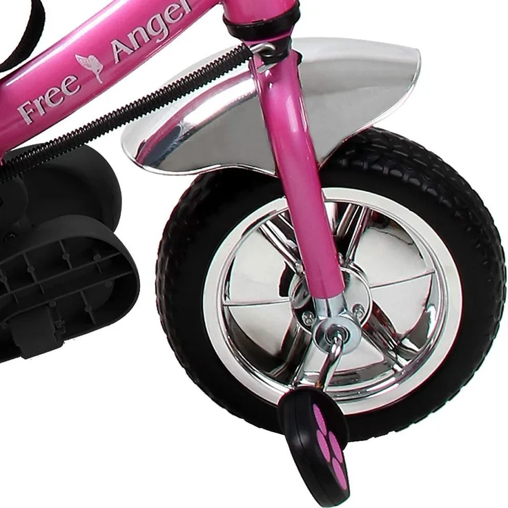 Kinder Dreirad | abnehmbare Lenkstange | Schalensitz | Sicherheitsgurt | Kinderdreirad Pink – Bild 8