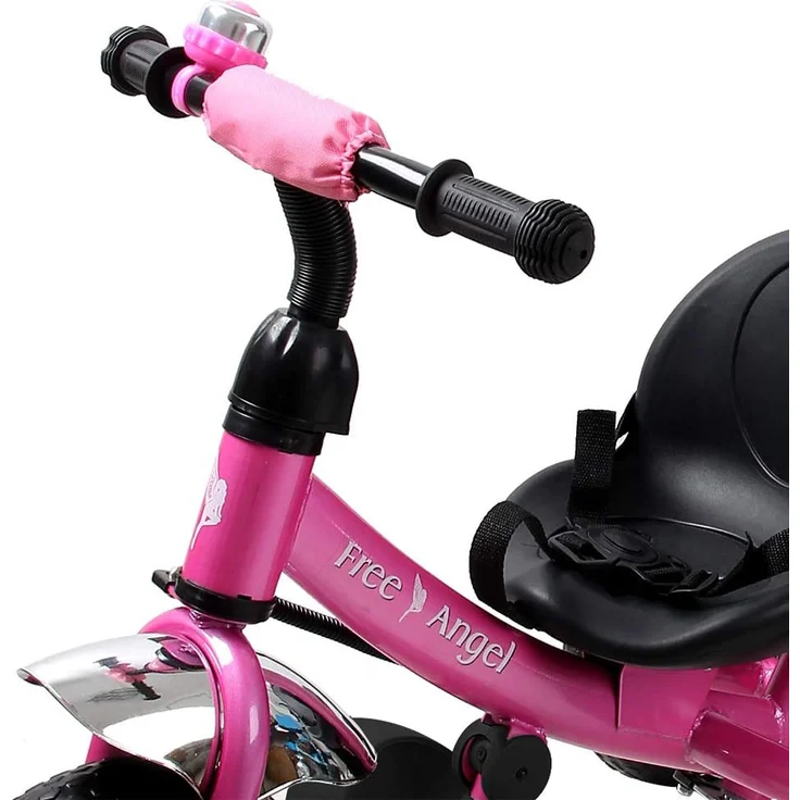 Kinder Dreirad | abnehmbare Lenkstange | Schalensitz | Sicherheitsgurt | Kinderdreirad Pink – Bild 9