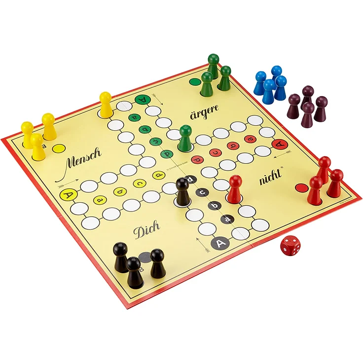 Schmidt Spiele 49330 Classic Line, Mensch ärgere Dich Nicht, mit extra großen Spielfiguren aus Holz, FFP, bunt - Preisvergleich – Bild 3