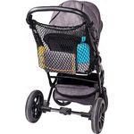 Universal Einkaufsnetz XL für Kinderwagen, Buggy, Sportwagen, Jogger und Zwillingswagen/einfacher Klickverschluss/extra großes Kinderwagennetz - Schwarz - Preisvergleich