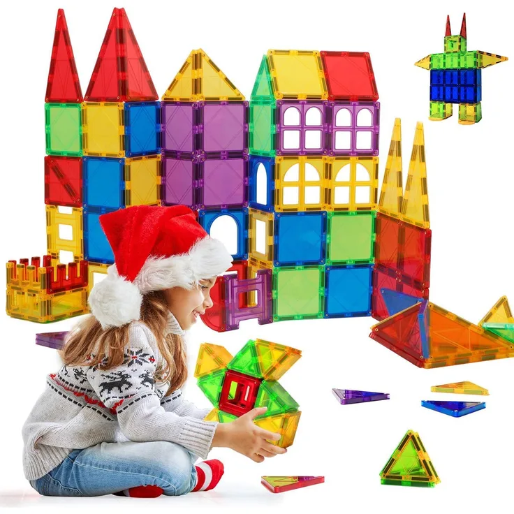 Magblock Magnetische Bausteine Magneten Spielzeug Magnetspielzeug Magnetspiele Kinderspielzeug Für Kinder Geschenk Junge MäDchen 3 4 5 6 7 8 Jahre Alt 70 Teile