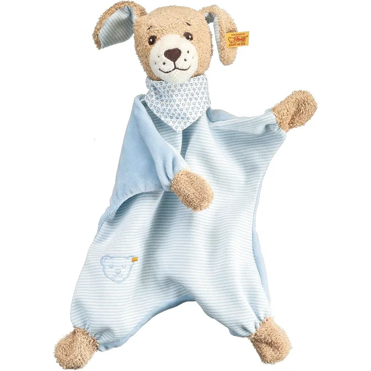 Steiff - Babywelt - Spielzeug - Schmusetücher - Gute-Nacht-Hund Schmusetuch, blau, 30cm