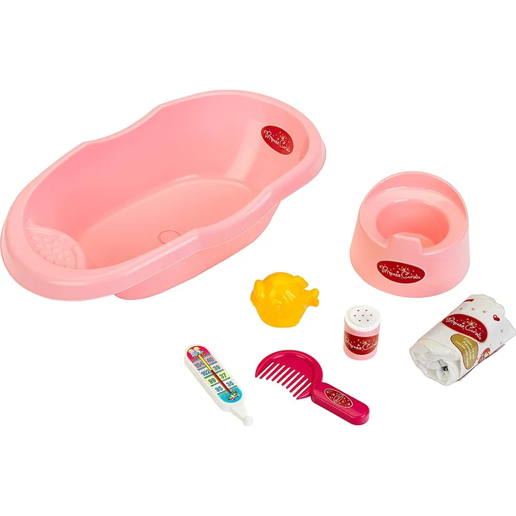 Babywanne mit Zubehör Princess Coralie rosa 43 x 23 x 10 cm – Bild 1