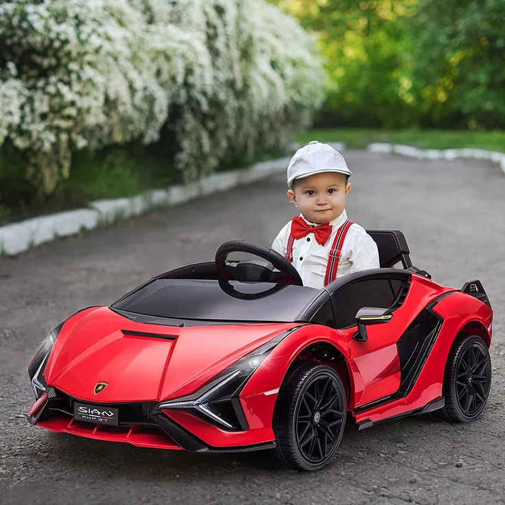 Kinder Elektroauto mit Fernbedienung (Farbe: rot) – Bild 2