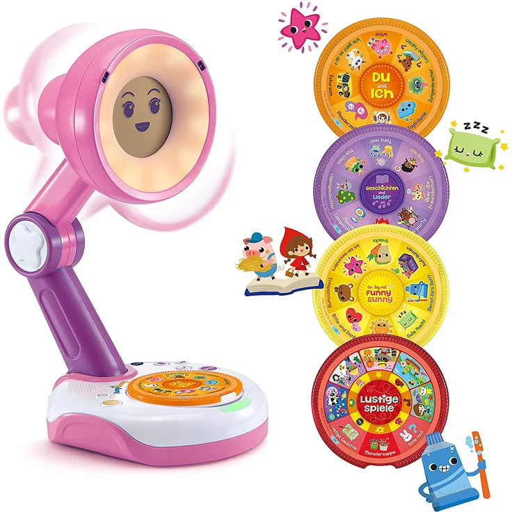 Vtech 80-546254 Funny Sunny, die interaktive Lampen-Freundin pink – Bild 1