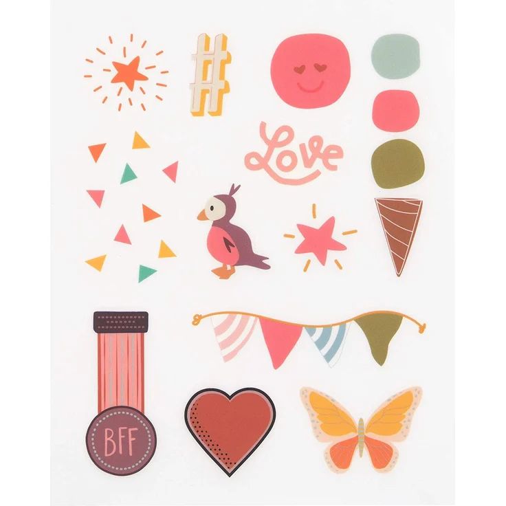 Lässig Transfer Sticker (3 Stk) - Rub on, Happy – Bild 2