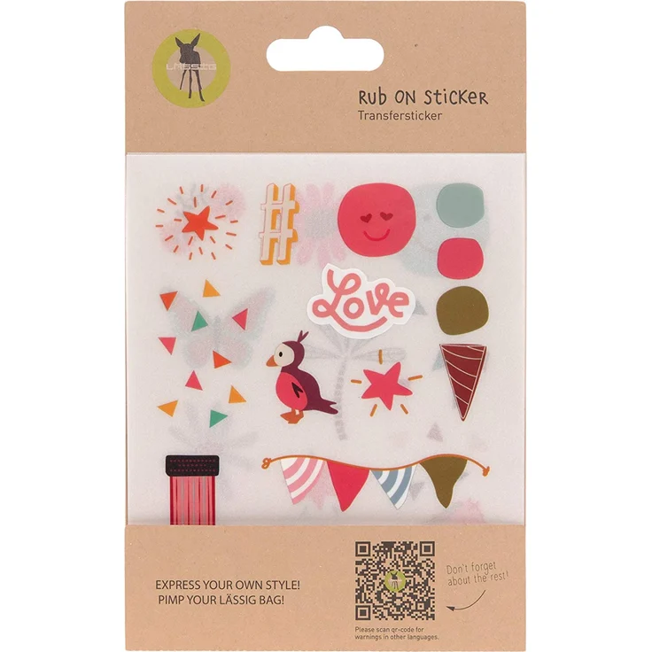 Lässig Transfer Sticker (3 Stk) - Rub on, Happy – Bild 3